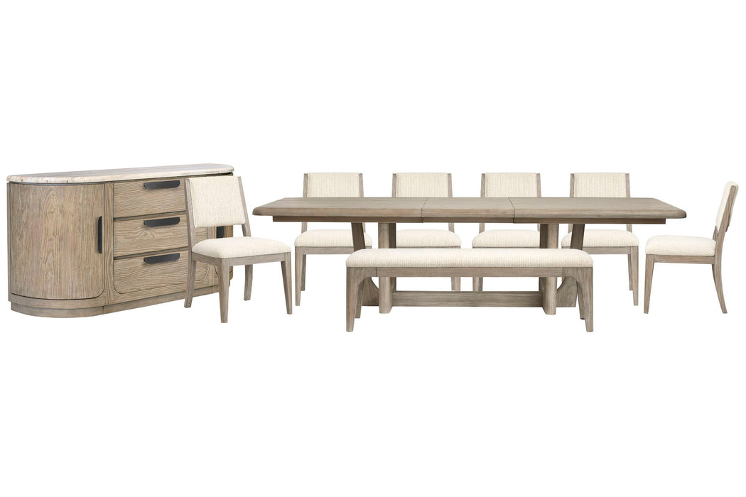 Braelyn - Extendable Trestle Dining Table Set