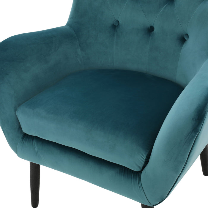 Alyssa - Mid Century Upholstered Arm Chair With Wingback Design