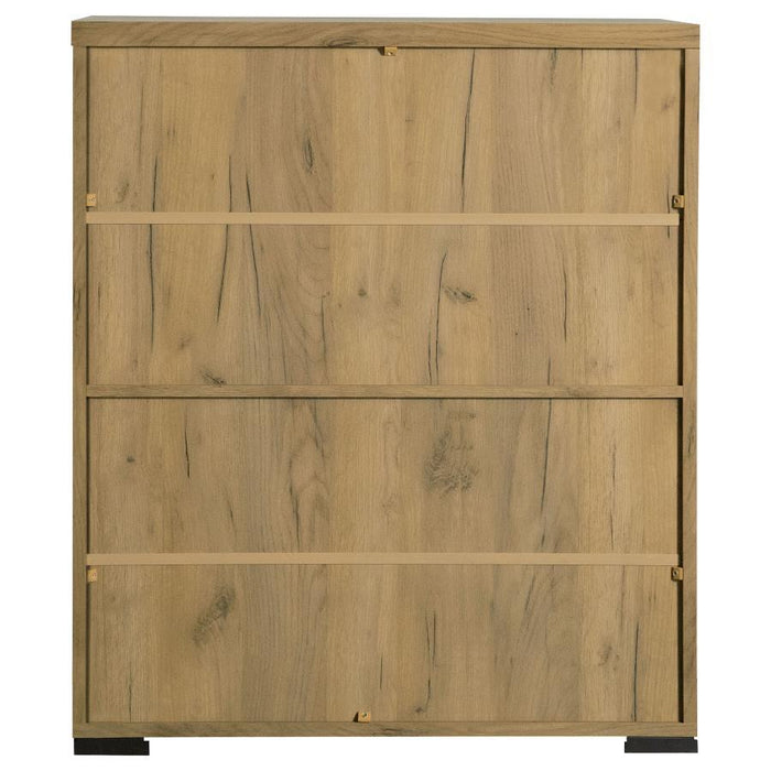 Bristol - 6-Shelf Engineered Wood Shoe Cabinet - Golden Oak