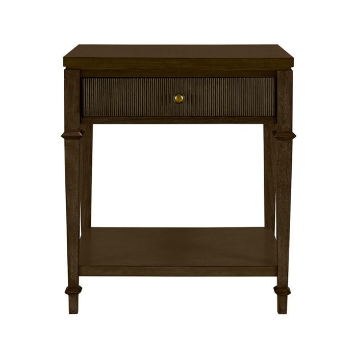 Kenna - Nightstand With Storage - Dark Coffee