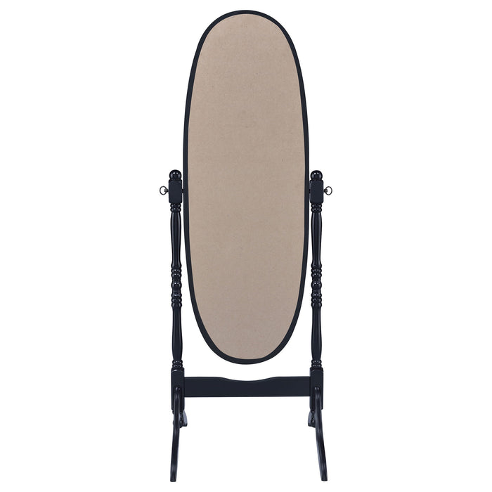 Foyet Wood Adjustable Full Length Cheval Mirror Black