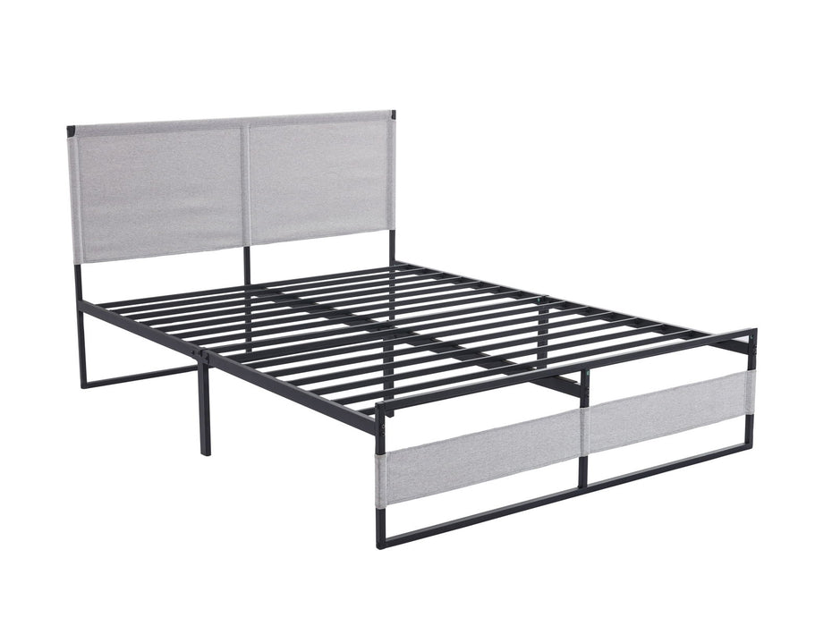 V4 Metal Bed Frame 14 Inch King Size With Headboard And Footboard, Mattress Platform With 12 Inch Storage Space