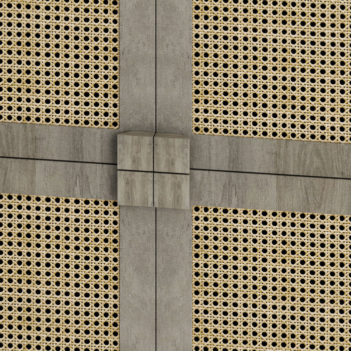 4 Door Storage Cabinet With 8 Shelves