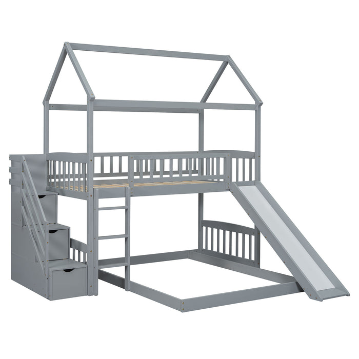 House Bunk Bed With Slide