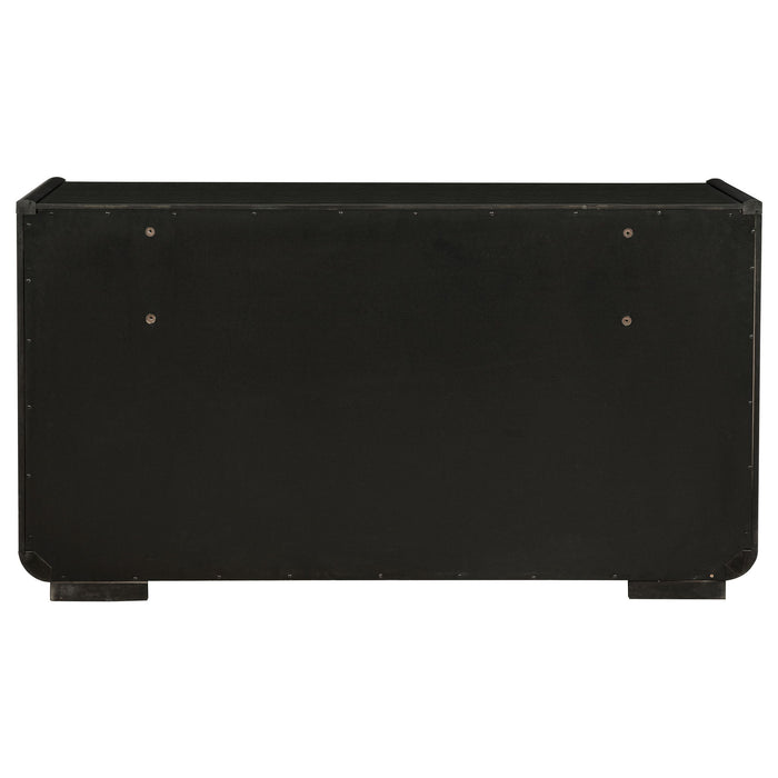Leandro 8-drawer Bedroom Dresser Cabinet Burnished Black