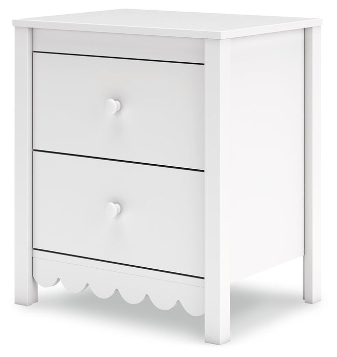 Hallityn - Two Drawer Night Stand - White