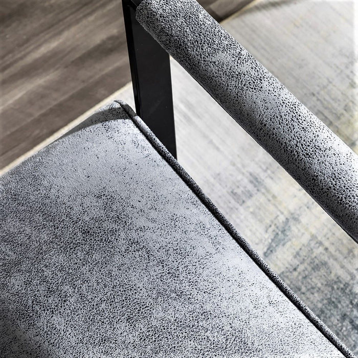 Classic Mid Century Modern Accent Chair With Durable Square Metal Frame, Armchair