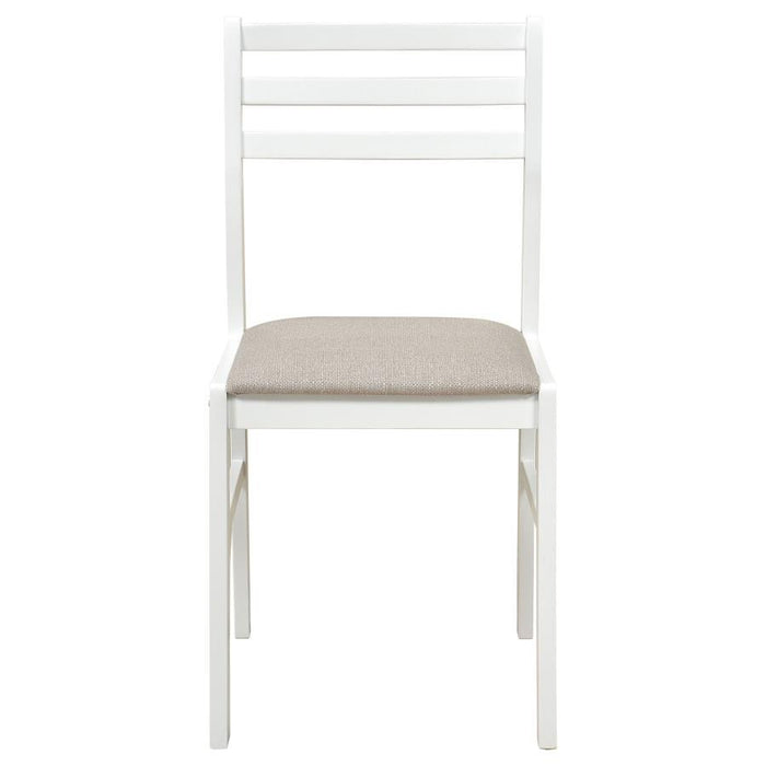 Bucknell - 3 Piece Round Drop Leaf Dining Table Set - White