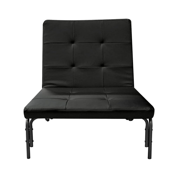 Senon - Adjustable Chair Futon) - Silver & Black