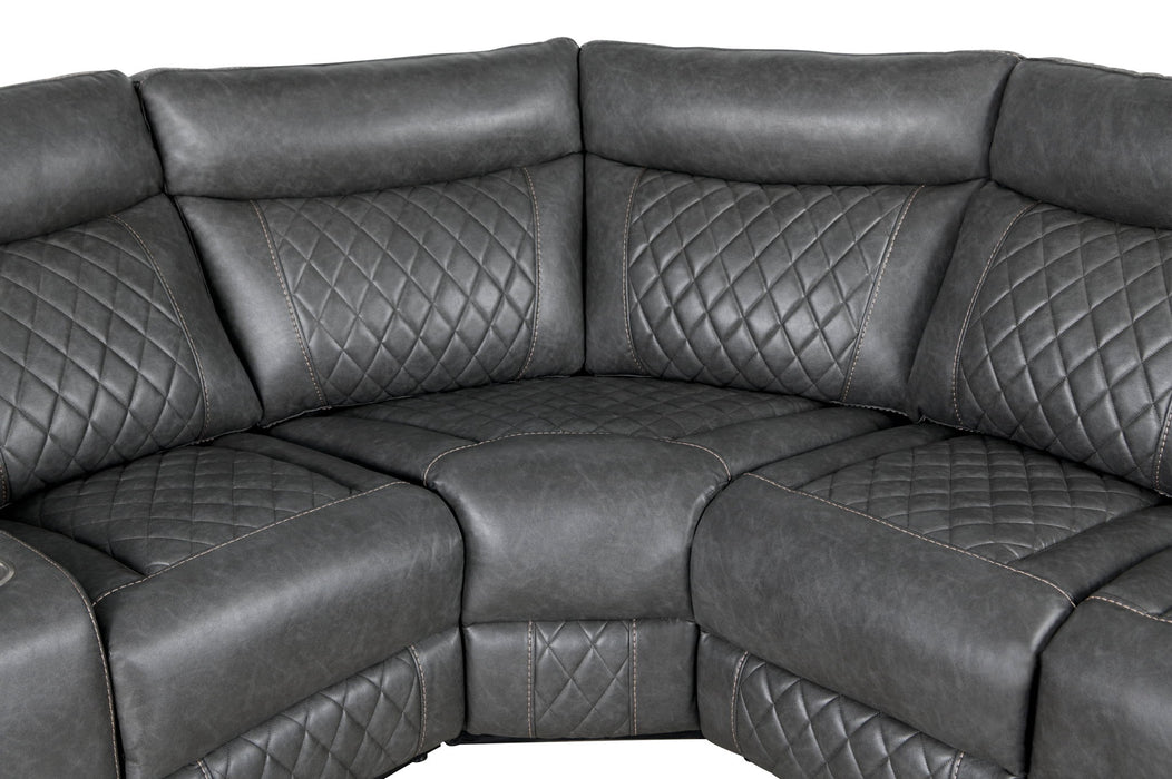 Home Theater Seating Manual Recliner With Cup Holder, Hide - Away Storage PU Reclining Sofa For Living Room, Home Theater