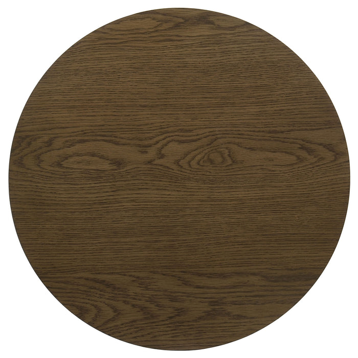 Kessler 3-piece Round Sculptural Wood Coffee Table Set Brown