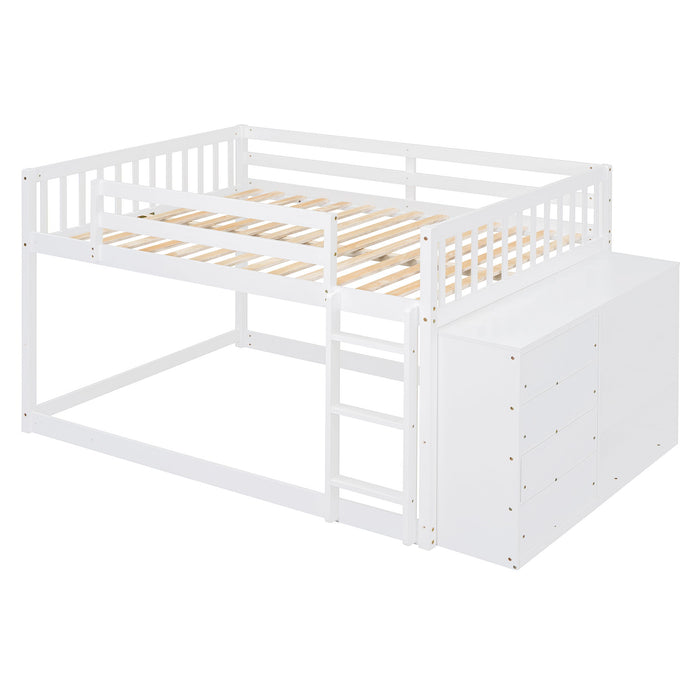 Bunk Bed With 4 Drawers And 3 Shelves