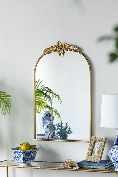 Arched Wall Mirror With Metal Frame, Wall Mirror For Living Room