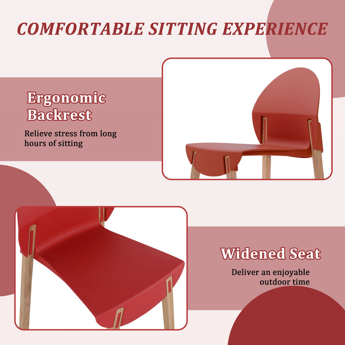 4 Piece Set Of Single Chairs With A Folding Square Table