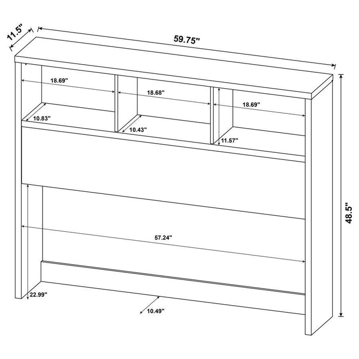 Westpark - 3 Piece Bedroom Set Bookcase Headboard