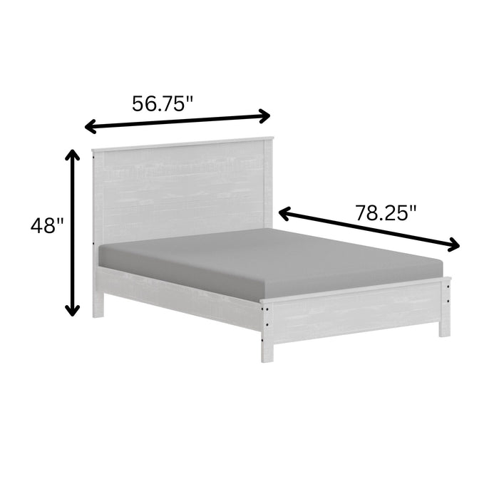 Albany - Bed Frame With Headboard, Heavy Duty Modern Rustic Design