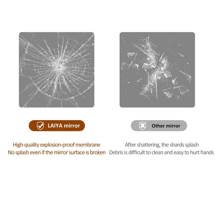 Bathroom Mirror Vanity Mirrors With Front Lights, Wall Mounted, Anti-Fog, Frameless, Horizontal Or Vertical