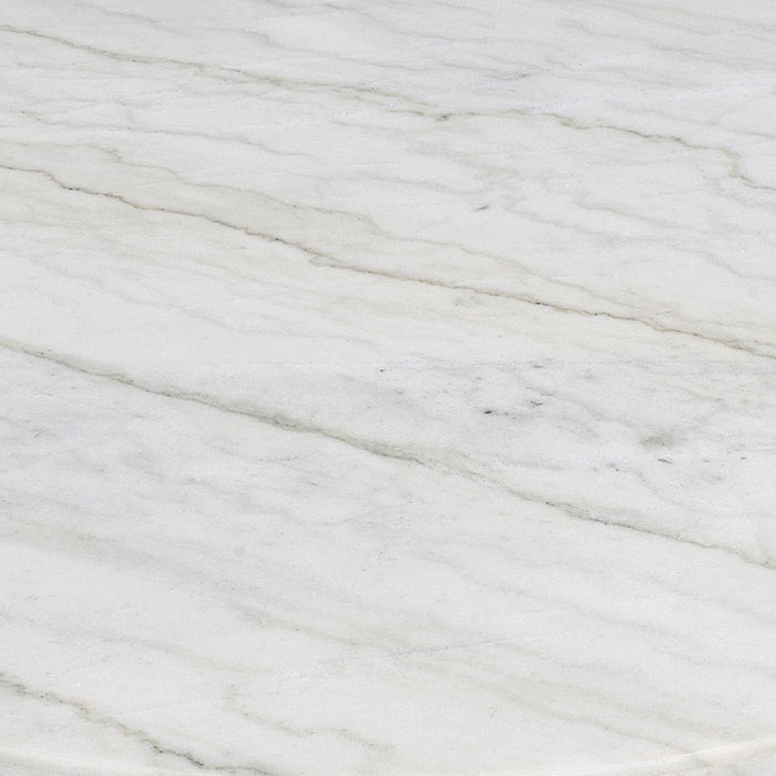 Zaidee - Coffee Table With Marble - Marble Top & Nickel