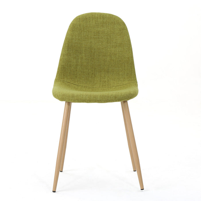Modern Minimalist Fabric Dining Chair With Iron Legs
