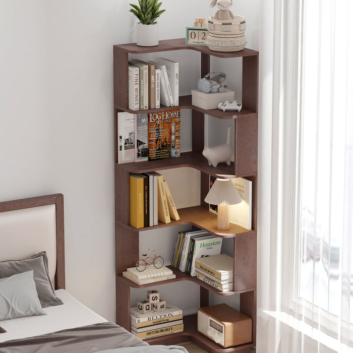 L-Shaped Corner Bookshelf