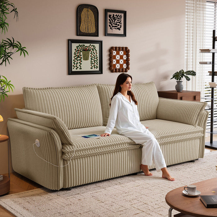 2 In 1 Convertible Sofa Bed, Multi Functional Living Room Furniture