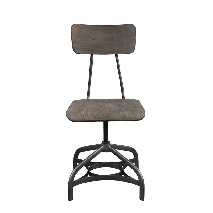 Jonquil - Side Chair With Swivel Set of 2) - Gray Oak & Sandy Gray
