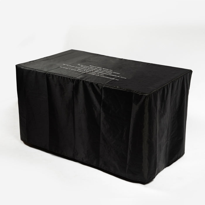 Morden Steel Fire Pit Table With Marble Tile Tabletop, Glass Wind Guard And Lid