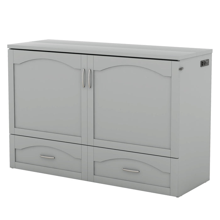 Murphy Wall Bed With Drawer And A Set Of Sockets & USB Ports, Pulley Structure Design