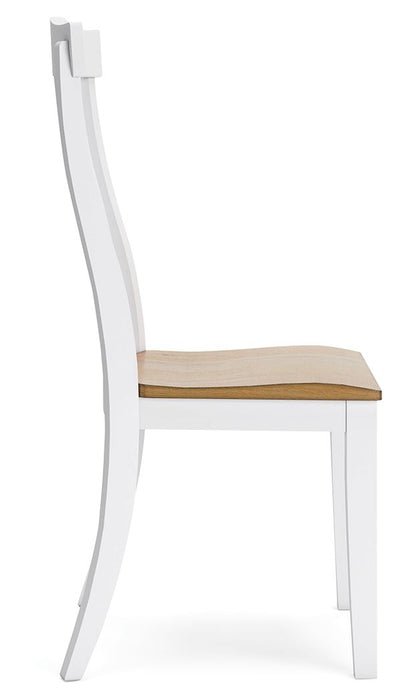 Ashbryn - Dining Room Side Chair (Set of 2) - White / Natural