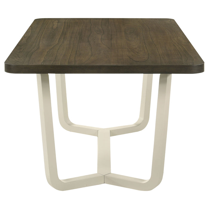 Sexton - Rectangular Dining Table With Base - Brown