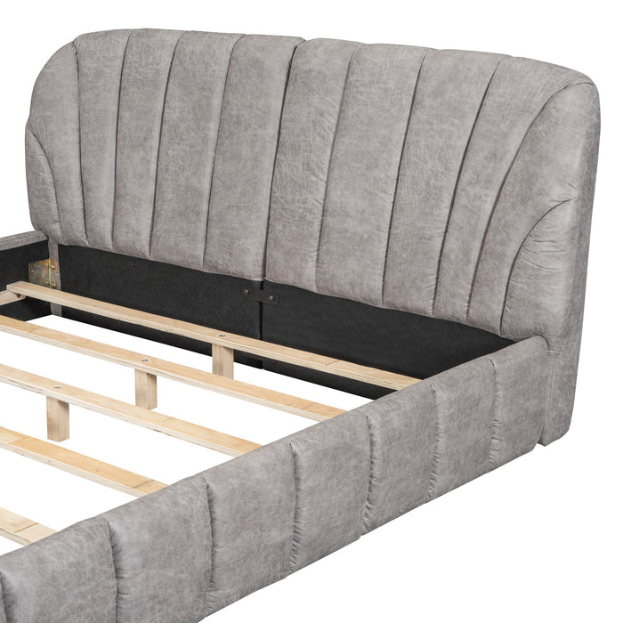 Elegant Design Upholstered Platform Bed
