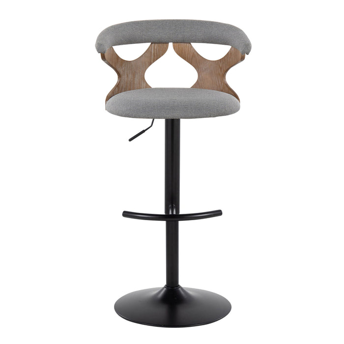 Gardenia - Contemporary Adjustable Barstool & Swivel With Rounded T Footrest (Set of 2)