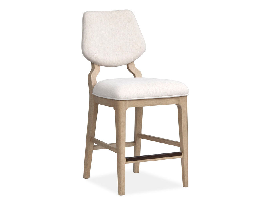 Sunset Cove - Counter Chair With Upholstered Seat and Back (Set of 2) - Sanibel Brown