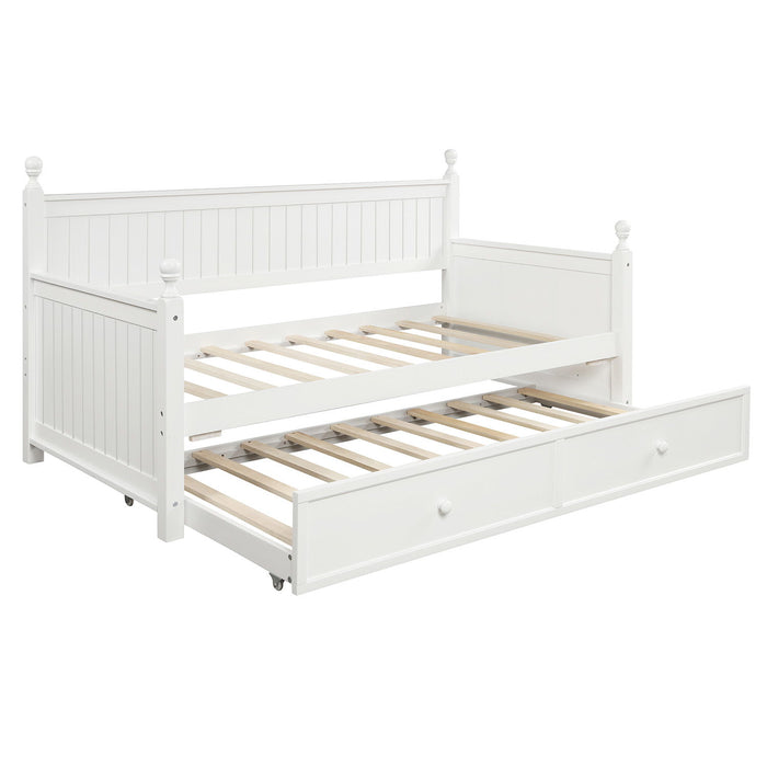 Twin Size Daybed & Twin Size Trundle - White