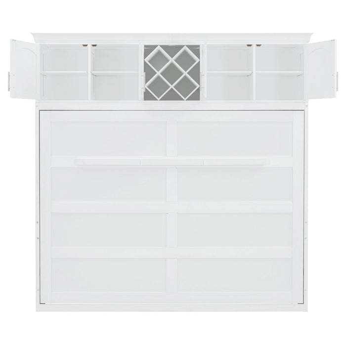 Murphy Wall Bed With Top Cabinets & Wine Rack