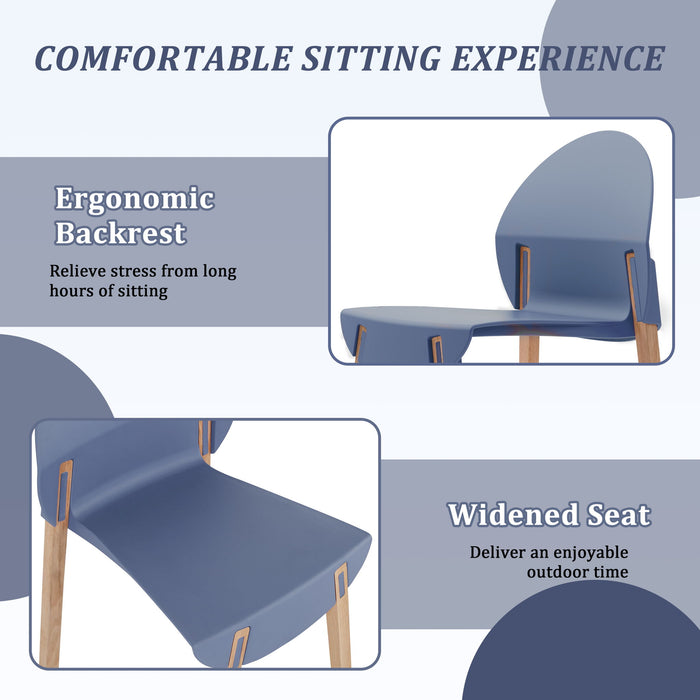 4 Piece Set Of Single Chairs With A Design Combining Modern And Traditional Elements