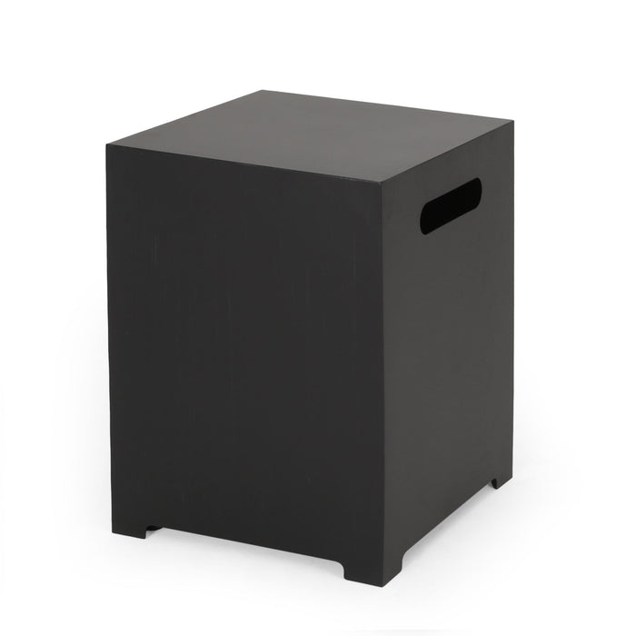 Modern Tank Holder Side Table With Powder Coated Frame