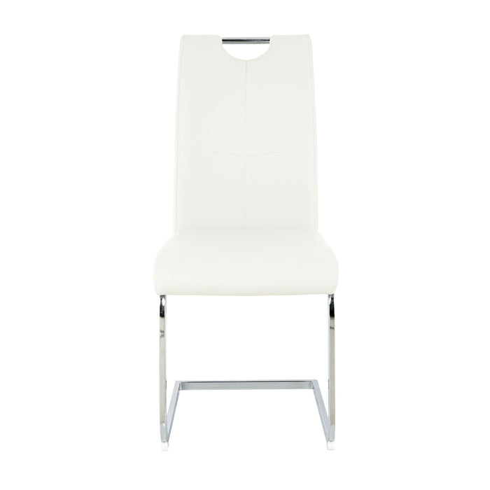 Modern Dining Chairs With Padded Seat And Metal Legs