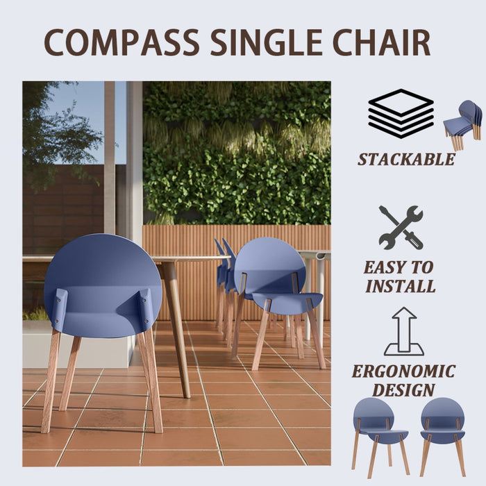 4 Piece Set Of Single Chairs With A Folding Square Table