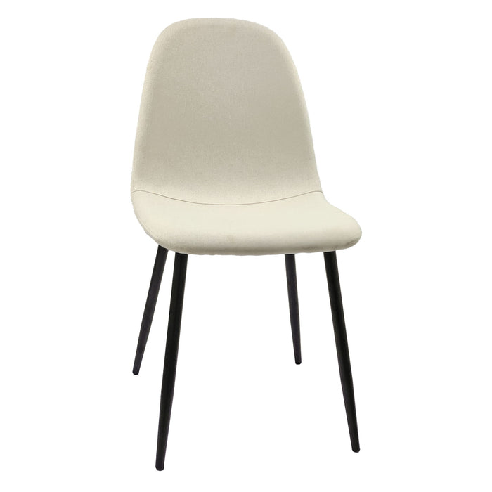 Modern Accent Dining Chairs Upholstered Seat, Metal Legs (Set of 4)