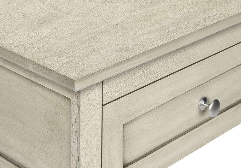 Accent End Table, 2 Tier, Storage Drawer, Transitional Style