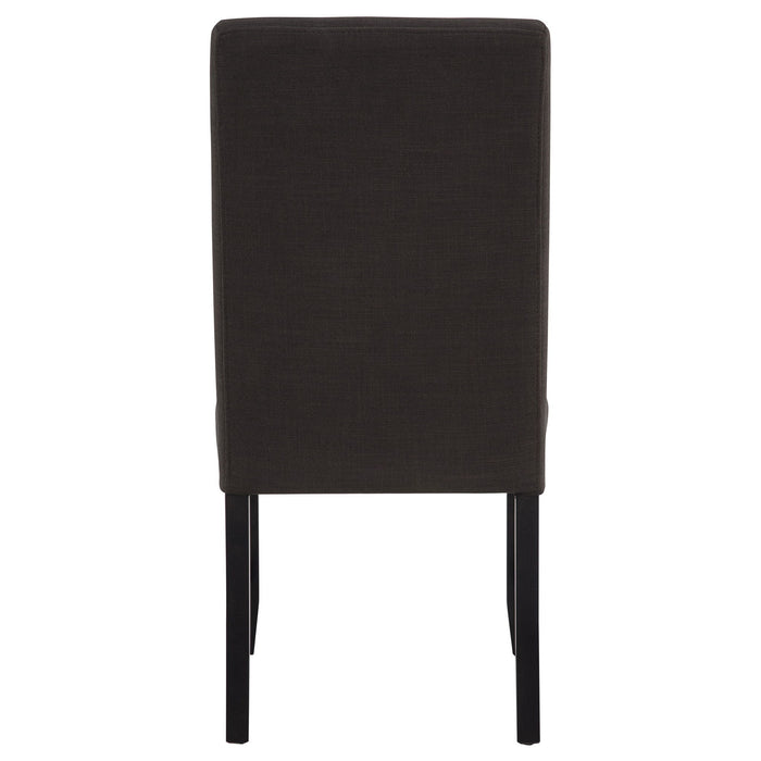 Berning Fabric Upholstered Parson Side Chair Charcoal Grey (Set of 2)