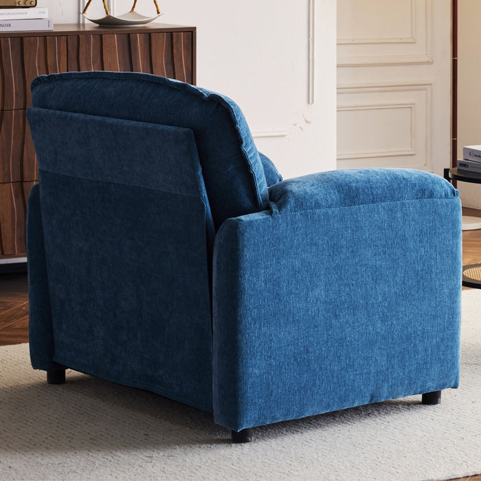 Oversized Reading Armchair With Thick Cushions, High Back Support