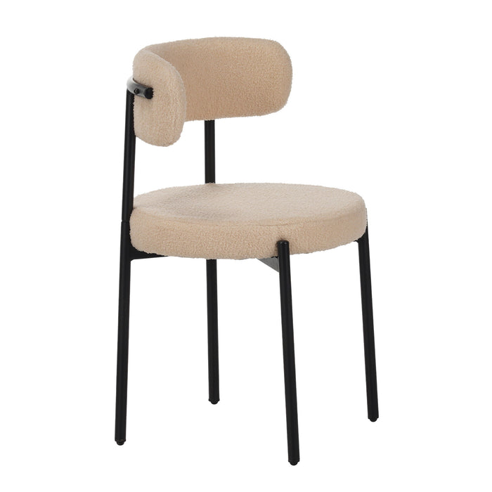 Medieval - Curved Back Kitchen Dining Chairs (Set of 4) - Beige