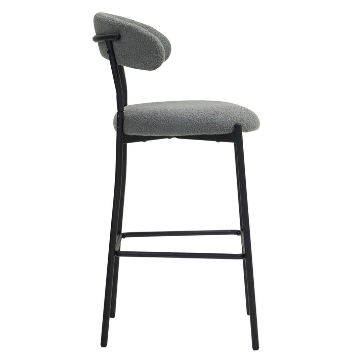 Counter Height Bar Stools With Powder Coating Base And Footrest