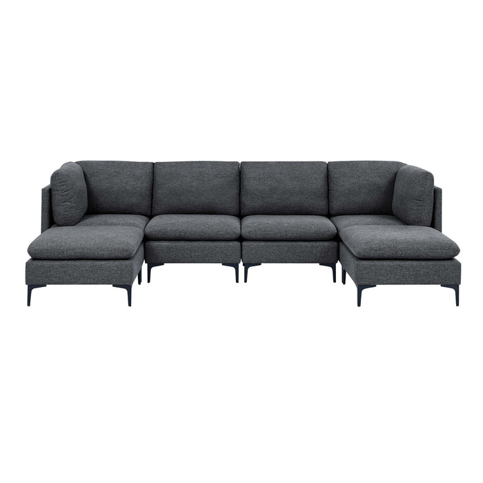 Upholstered Modular Sectional & Tall Legs