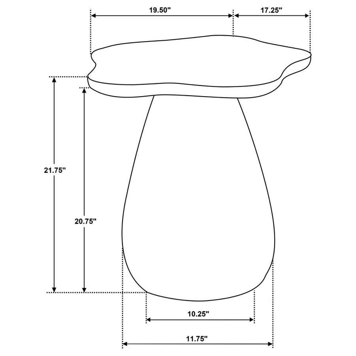 Perth - Side Table With Cloud-Shaped Top