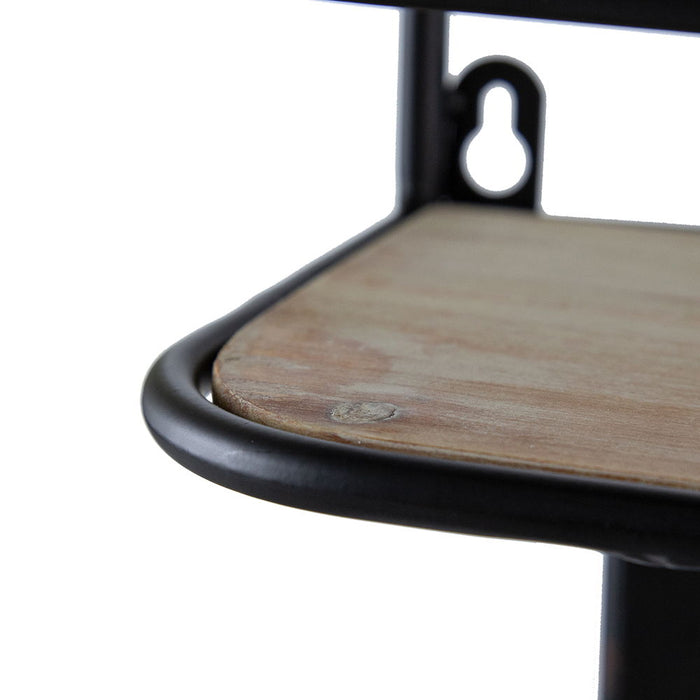 Floating Coffee Bar Shelf With Coffee Pod Holder, Hooks And Storage Shelf - Black