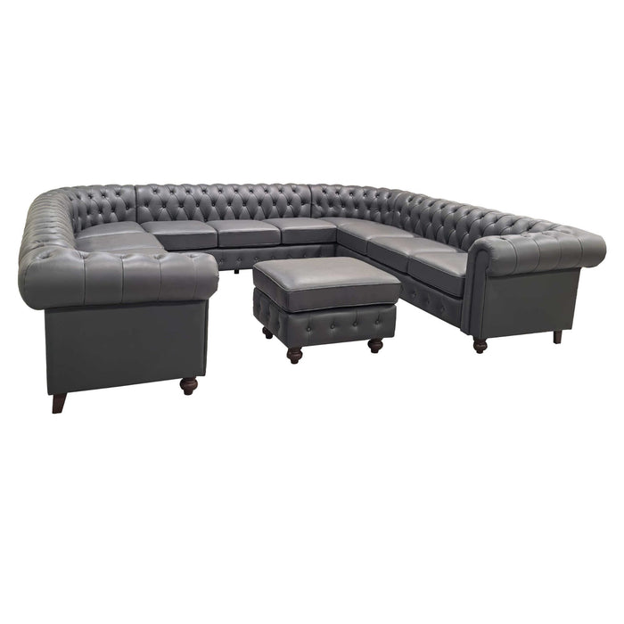 Chesterfield Vintage Style U - Shape Sectional