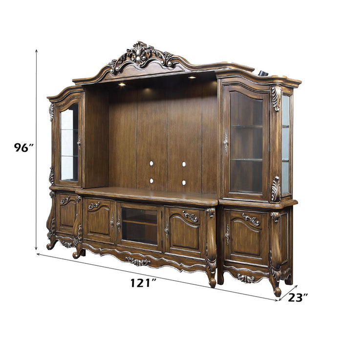 Latisha - Entertainment Center - Antique Oak